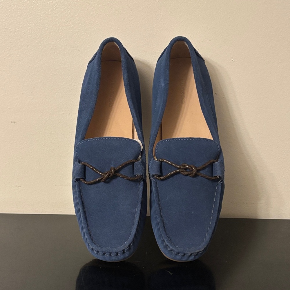 Lands’ End Blue Suede Loafers